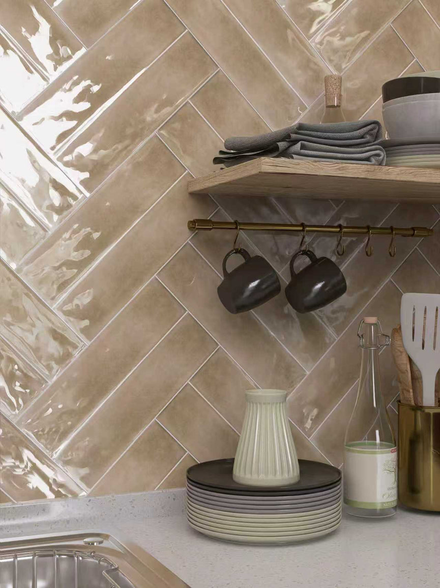 Céramique murale greige antique