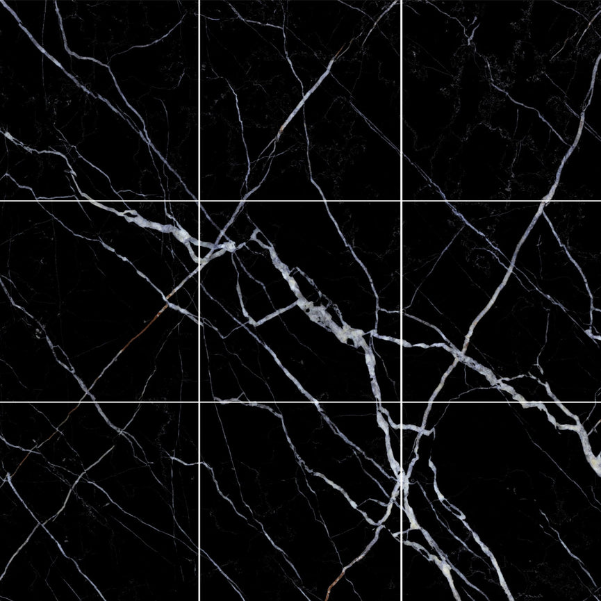 Céramique 24x24 nero - Marquina | Entrepôt de la Réno