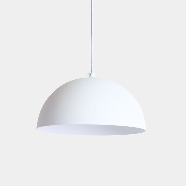 Luminaire suspendu en dôme 9" - Blanc mat | Entrepôt de la Réno