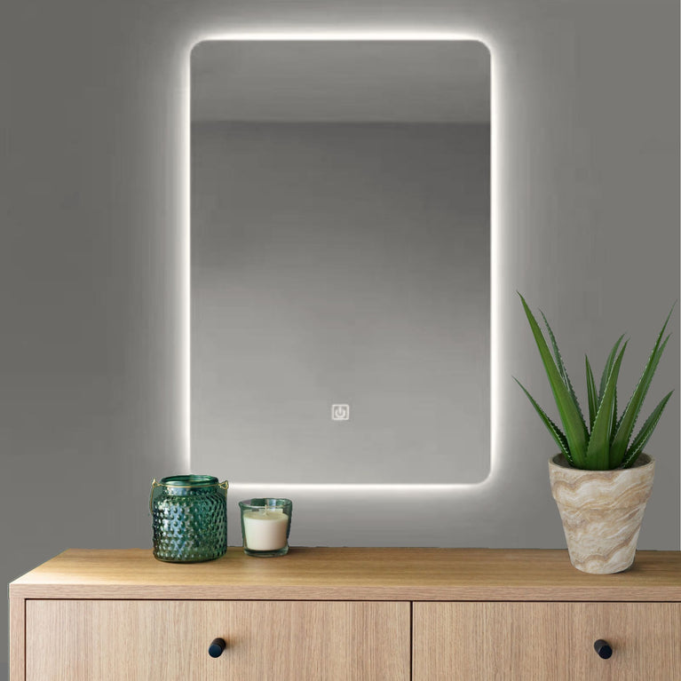 Miroir rectangle 24x32 sans cadre à éclairage DEL | Entrepôt de la Réno