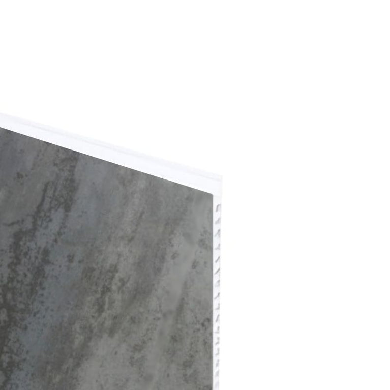 Mur de douche en PVC effet béton industriel gris lustré 48 po x 96 po | Entrepôt de la Réno