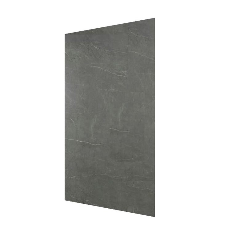 Mur de douche en PVC effet marbre gris foncé mat 48 po x 96 po | Entrepôt de la Réno