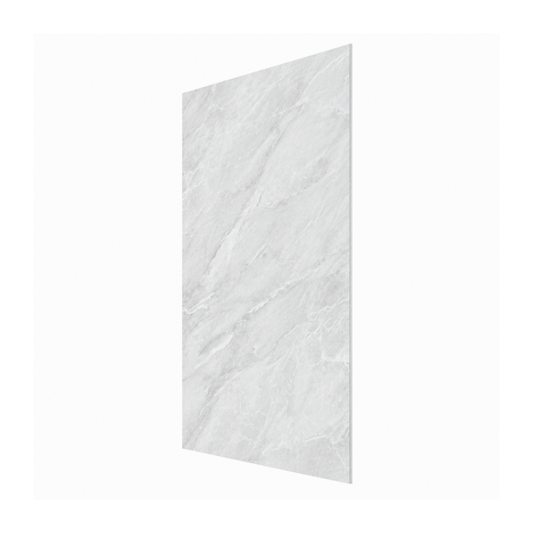 Mur de douche en PVC effet marbre gris perle lustré 48 po x 96 pouce