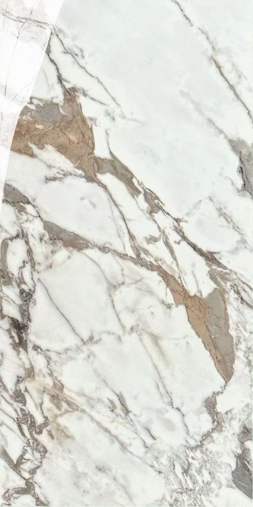 Céramique 24x48 effet marbre gold lustrée - Diamond | Entrepôt de la Réno