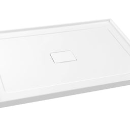 Douche (Base et Vitres inclus) chrome 36"X60" en alcove | Entrepôt de la Réno