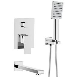 Robinet de bain douche carré chrome