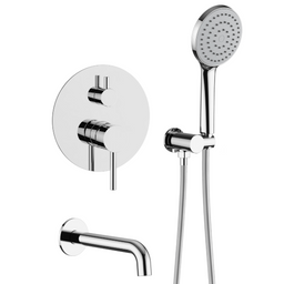 Robinet de bain douche rond chrome