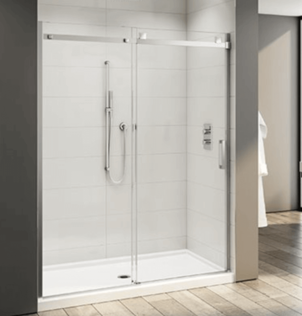 Shower (Base and Glass included) chrome 36"X60" in alcove