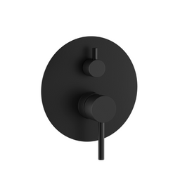 Matte Black Round Bath Faucet with Hand Shower