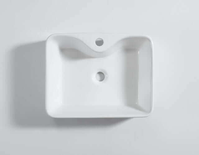 Lavabo rectangulaire 622, porcelaine 19 x 14 3/4 x 5 1/4 po, blanc