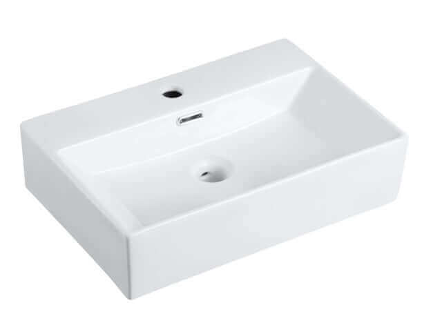 Lavabo rectangulaire 683B, porcelaine 20 x 14 1/4 x 5 1/4 po, blanc