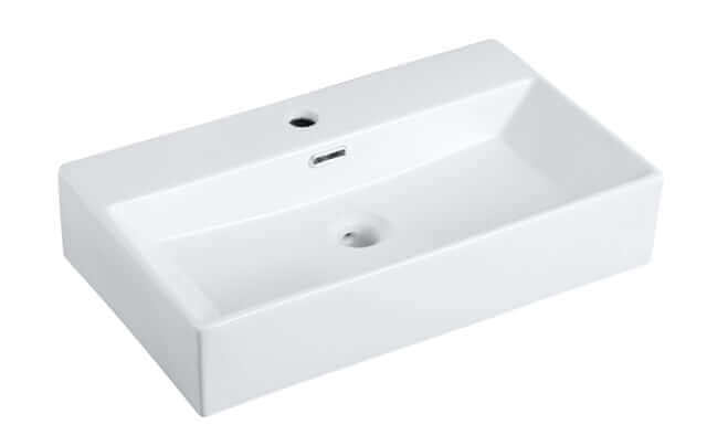 Lavabo rectangulaire 683C, porcelaine 24 x 14 1/4 x 5 1/4 po, blanc