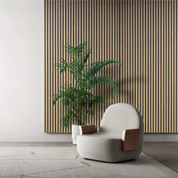 Acoustic Panels in Natural Color Wood Slats 24