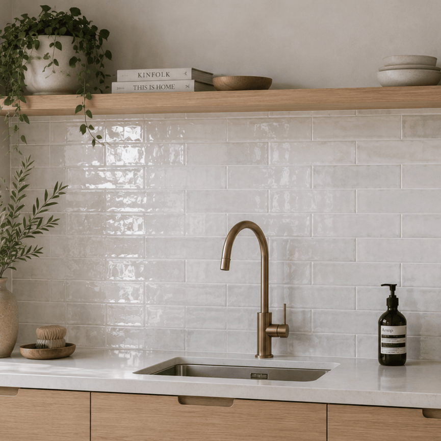 Céramique murale 3x12 Antique Blanche Lustré