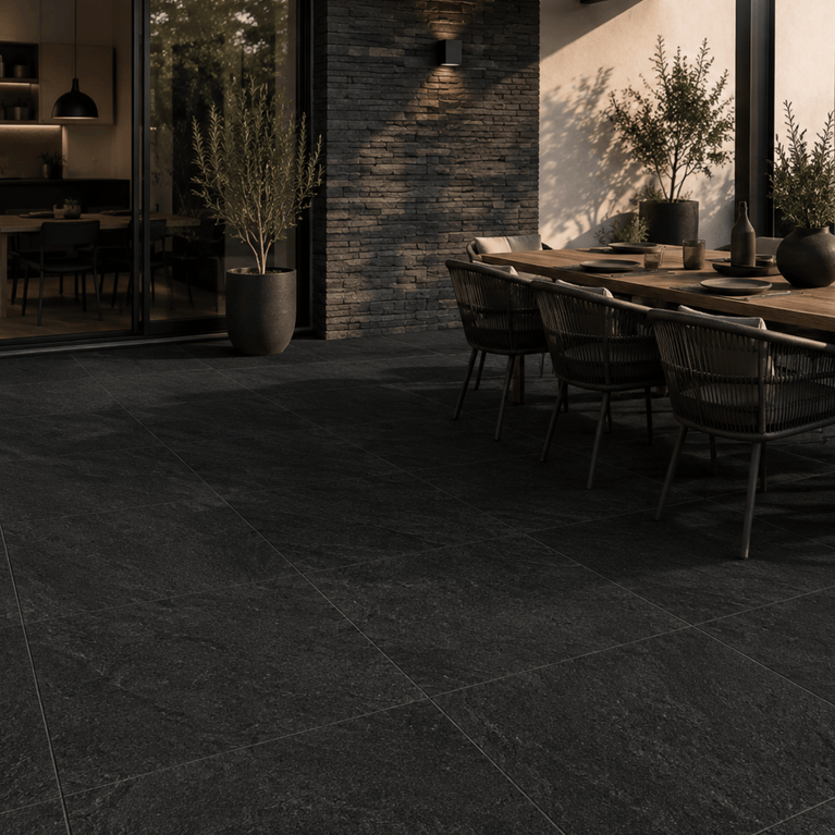 Tuile Extérieure 24x24 Enzo Anthracite Mat