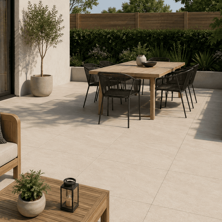 24x24 Enzo Matte Beige Outdoor Tile
