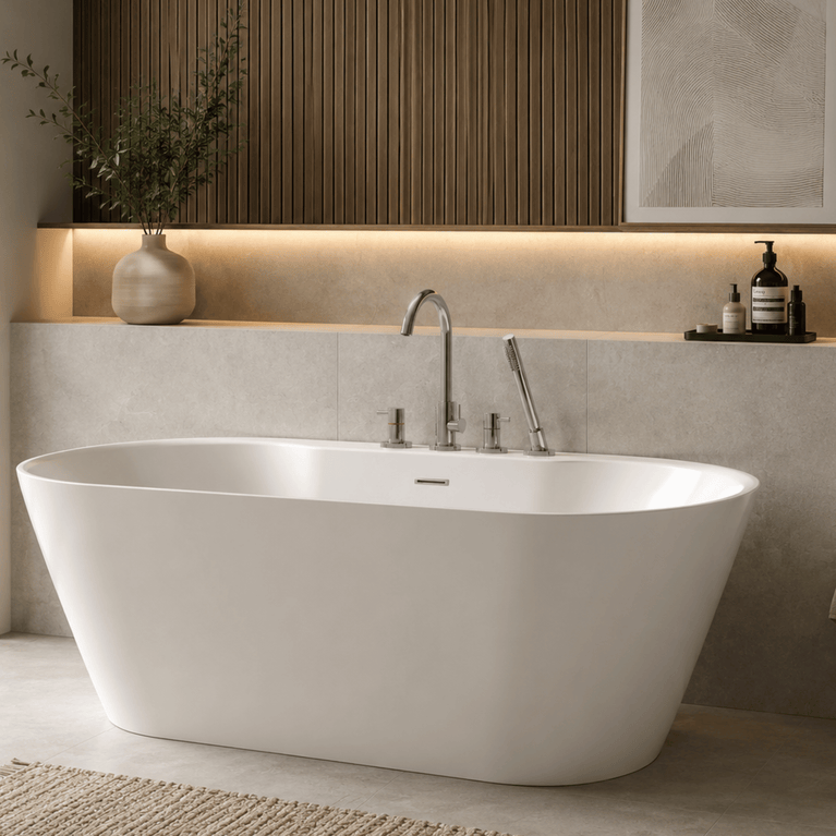 Robinetterie SERENITA sur bain - chrome