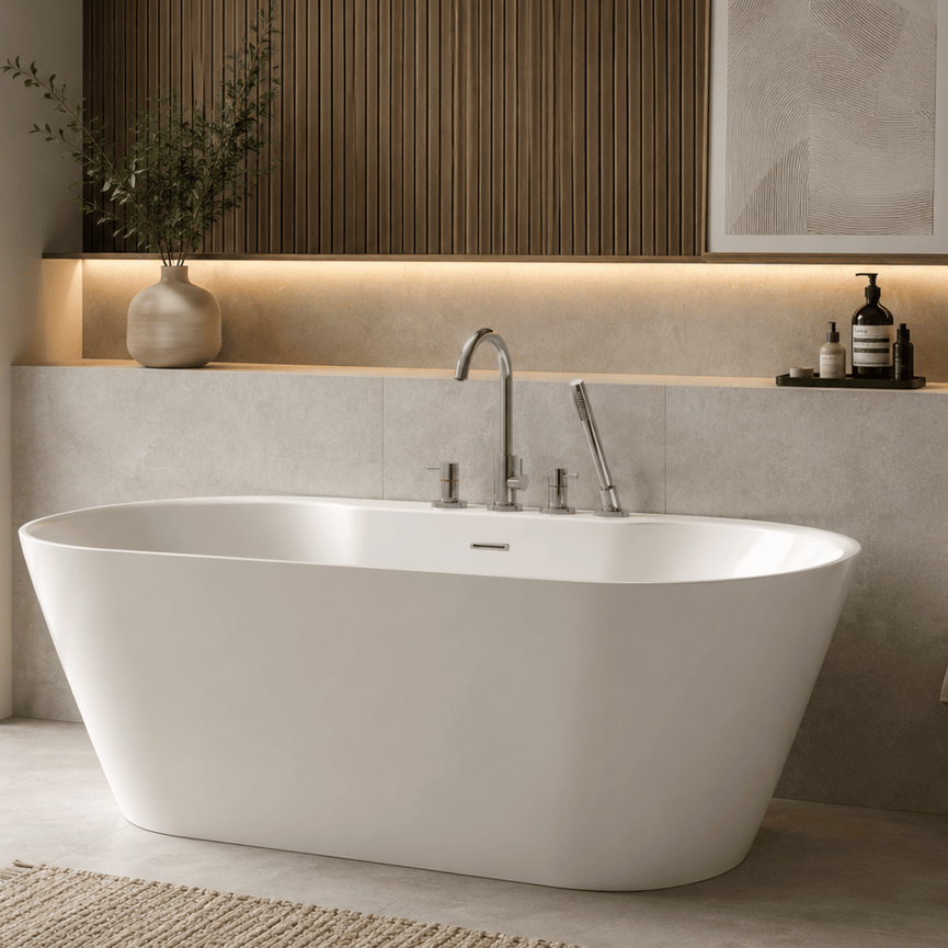 Robinetterie SERENITA sur bain - chrome