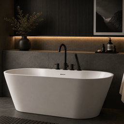 Robinetterie SERENITA sur bain - noir mat