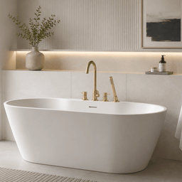 Robinetterie SERENITA sur bain - or brossé
