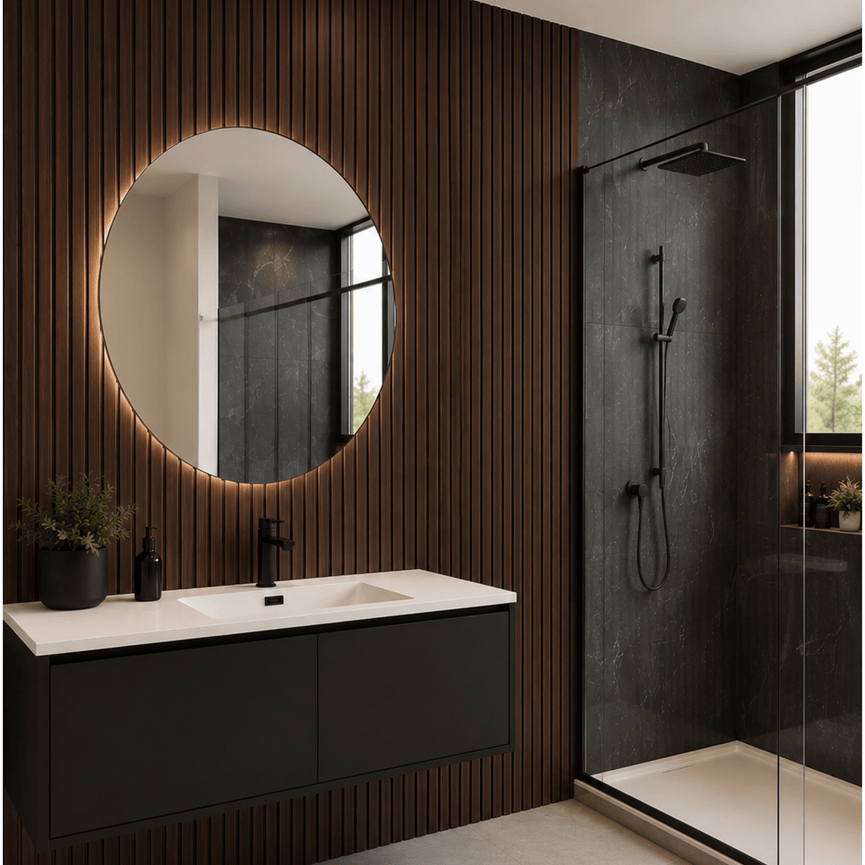 Panneau décoratif mural WPC – latte de bois noyer