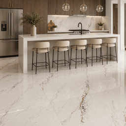 Glossy Calacatta Victoria Gold 24x48 Ceramic
