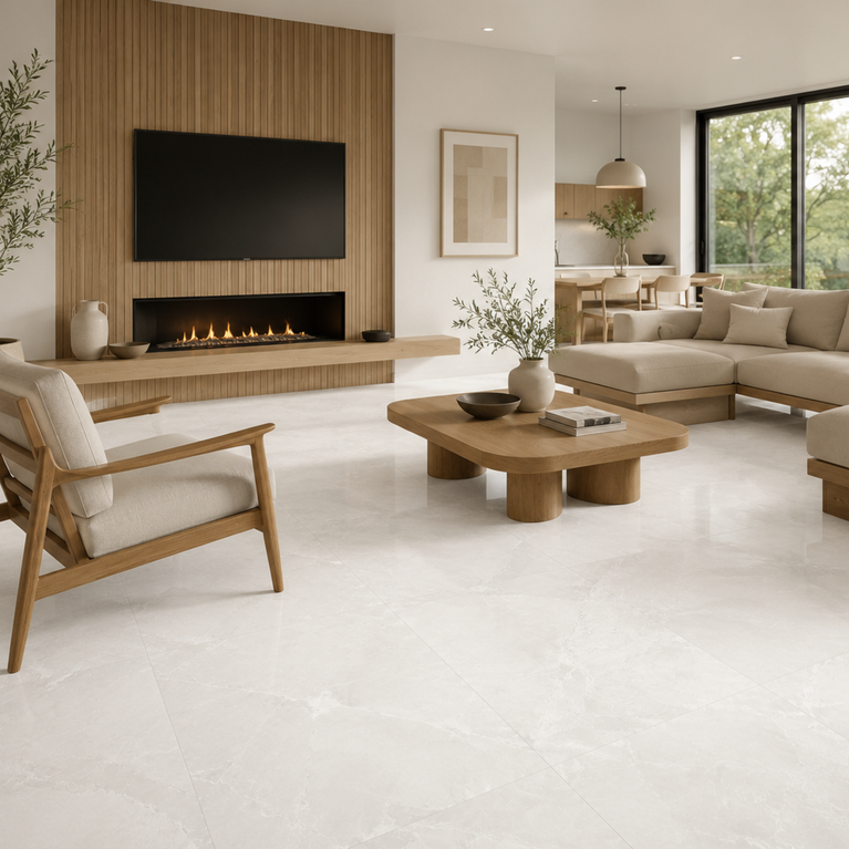24X24 Quarza Bianco Matte Ceramic