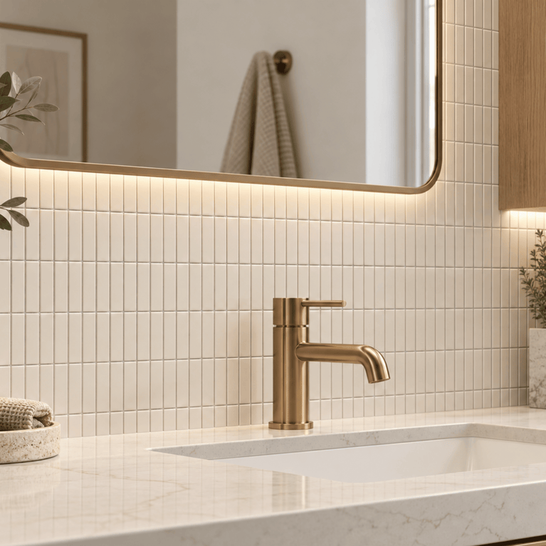 1x3 Cream wall mosaic ceramic tile