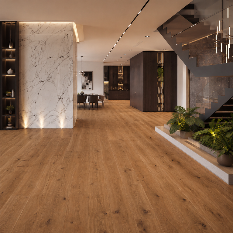 White Oak Engineered Flooring - Authentic Grade - Natural - 7 1/2" Wide