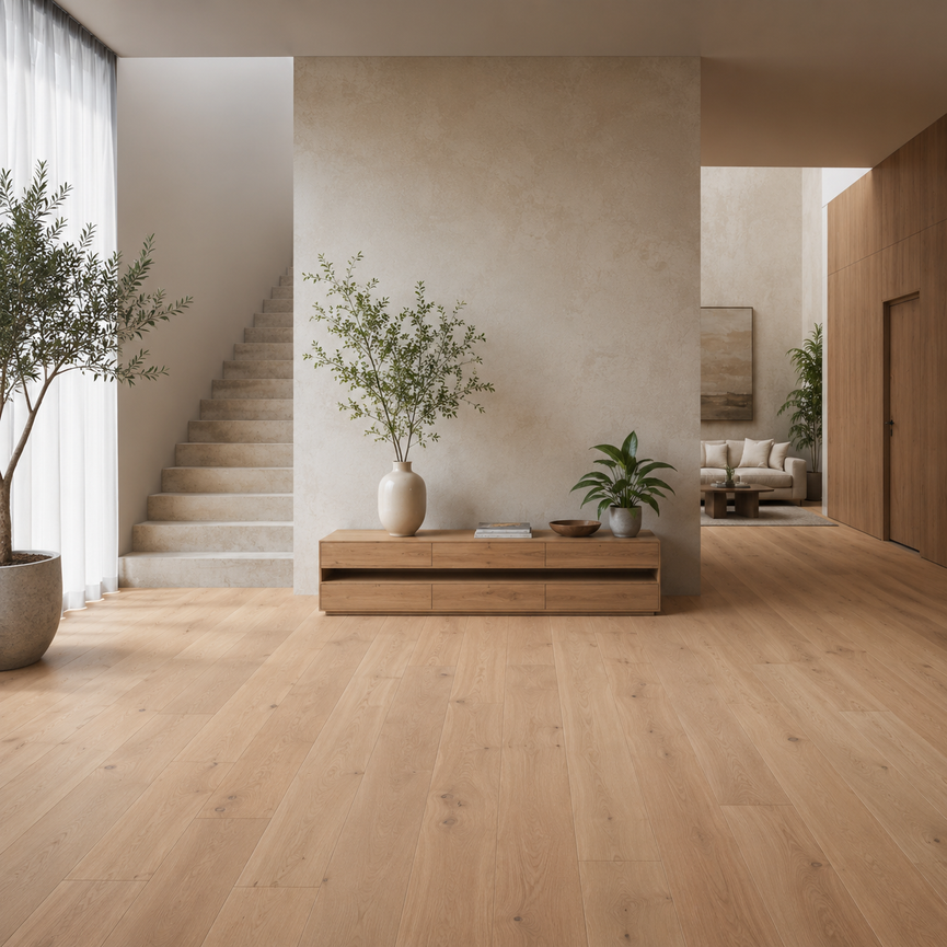 White Oak Engineered Flooring - Authentic Grade - Sesame - 7 1/2" Width