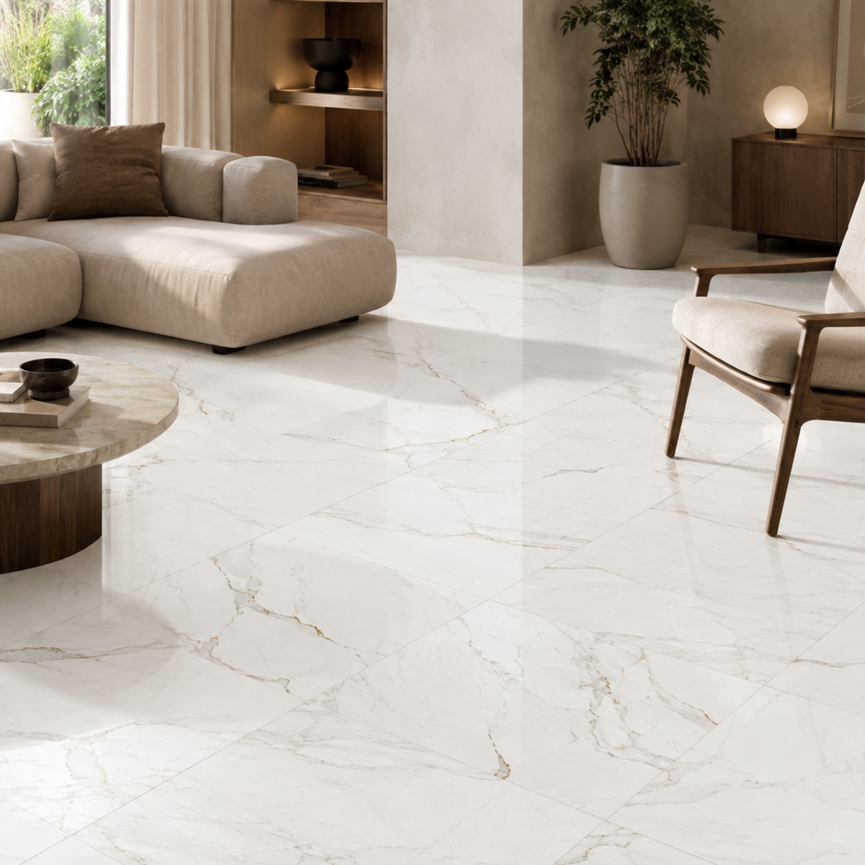 Céramique 24x24 Calacatta Victoria Gold