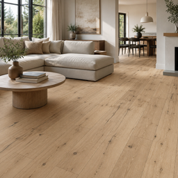 Plancher d'ingénierie chêne blanc - Grade champêtre - Crema