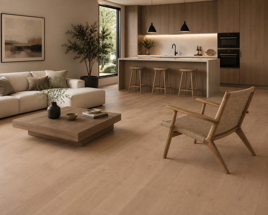 Plancher d'ingénierie érable - Grade classique - Praline