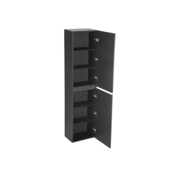 Matte Black 18" x 72" Bathroom Storage Cabinet