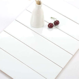 Céramique murale Métro 3"X 12" blanche polie | Entrepôt de la Réno