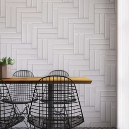 Céramique murale Métro 3"X 12" blanche biseauté | Entrepôt de la Réno