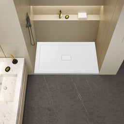 Douche (Base et Vitres inclus) noire 32"X60" en alcove | Entrepôt de la Réno