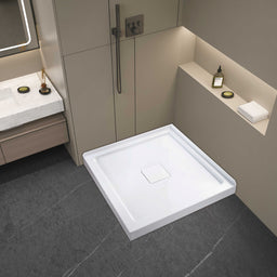 Douche (Base et Vitres inclus) noire 36"X36" en coin | Entrepôt de la Réno