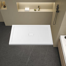 Douche (Base et Vitres inclus) noire 36" X 60" en coin -Mur droit vitre gauche- | Entrepôt de la Réno