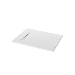 Base de douche en SMC avec drain latéral - blanche