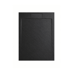 Base de douche en SMC avec drain latéral - noire