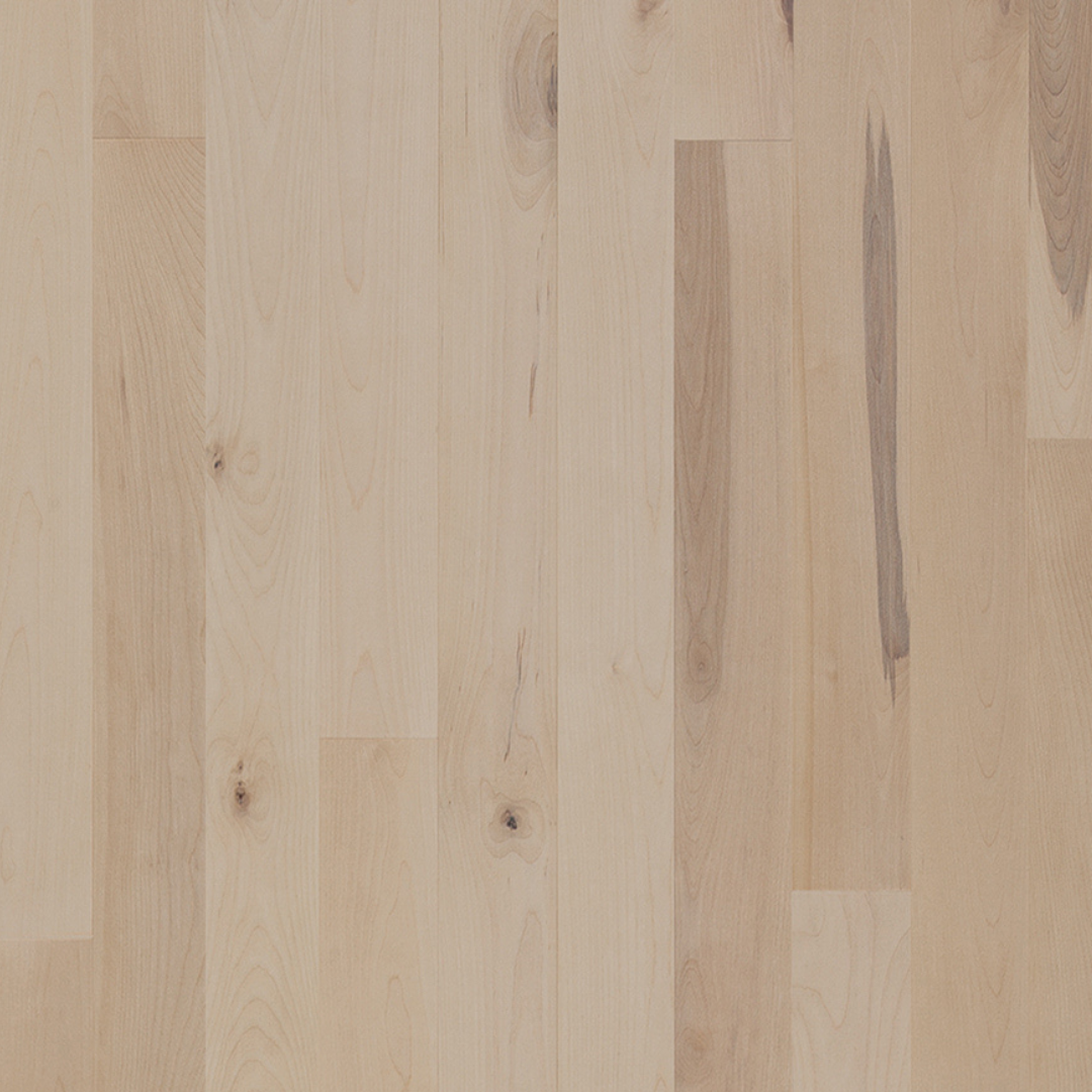 Plancher de bois franc - Silica Mat - 3 1/4" montrant un design élégant et classique en finition bois clair.