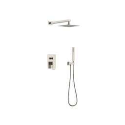 Robinetterie CASCATA de douche - carré acier brossé