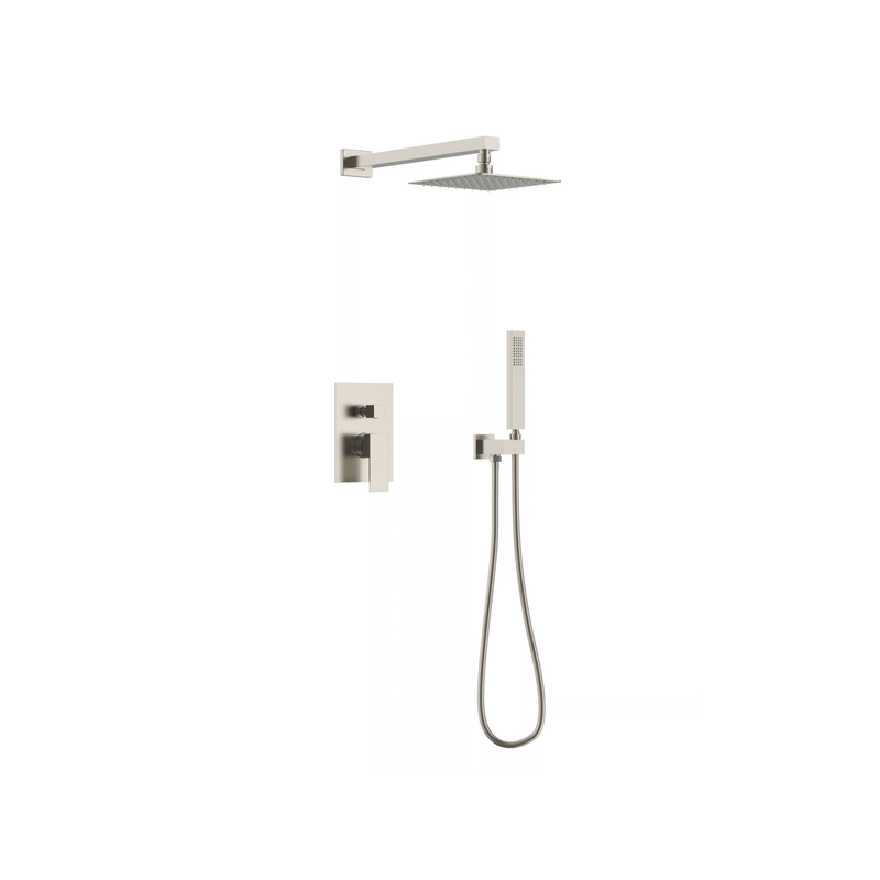 Robinetterie CASCATA de douche - carré acier brossé