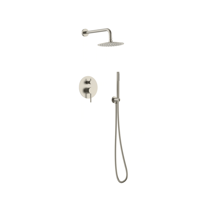 Robinetterie CASCATA de douche - rond acier brossé