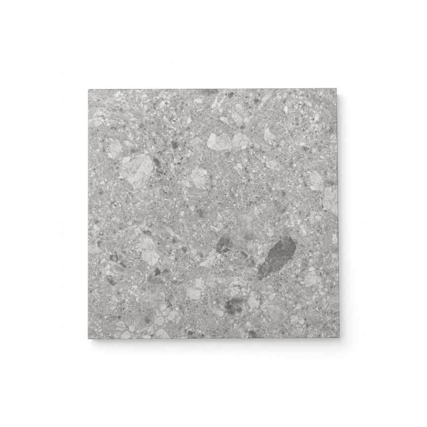 24x24 Outdoor Tile Matte Gray Terrazzo