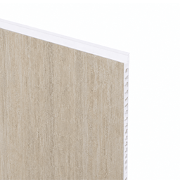 Mat travertine-effect PVC shower wall, 48 in x 96 in