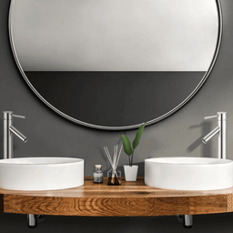 Lavabo rond 673, porcelaine 16 1/2 x 5 1/2 po, blanc | Entrepôt de la Réno