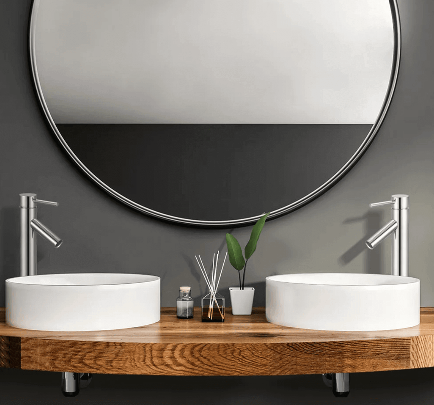 Lavabo rond 673, porcelaine 16 1/2 x 5 1/2 po, blanc