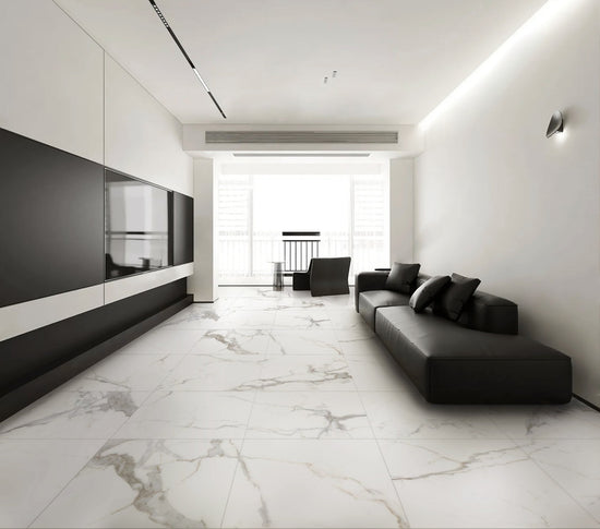 Sejour contemporain avec céramique calacatta surface mat_entrepot_de_la_reno